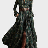 Antje - Elegante klassieke blousejurk - Groen