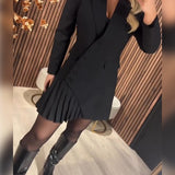 Lotte | Jurk met revers en blazerlook