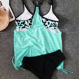Augustus - Effen Tankini met Luipaardpatroon