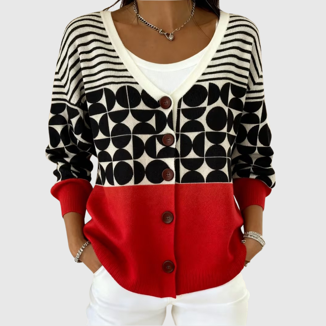 Magdalena - Comfortabele gebreide cardigan met knopen