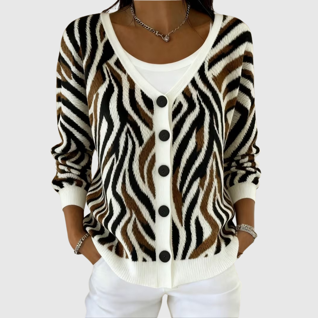 Katharina - Comfortabele gebreide cardigan met knopen