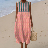 Lily - Mouwloze midi-jurk - Veelkleurig