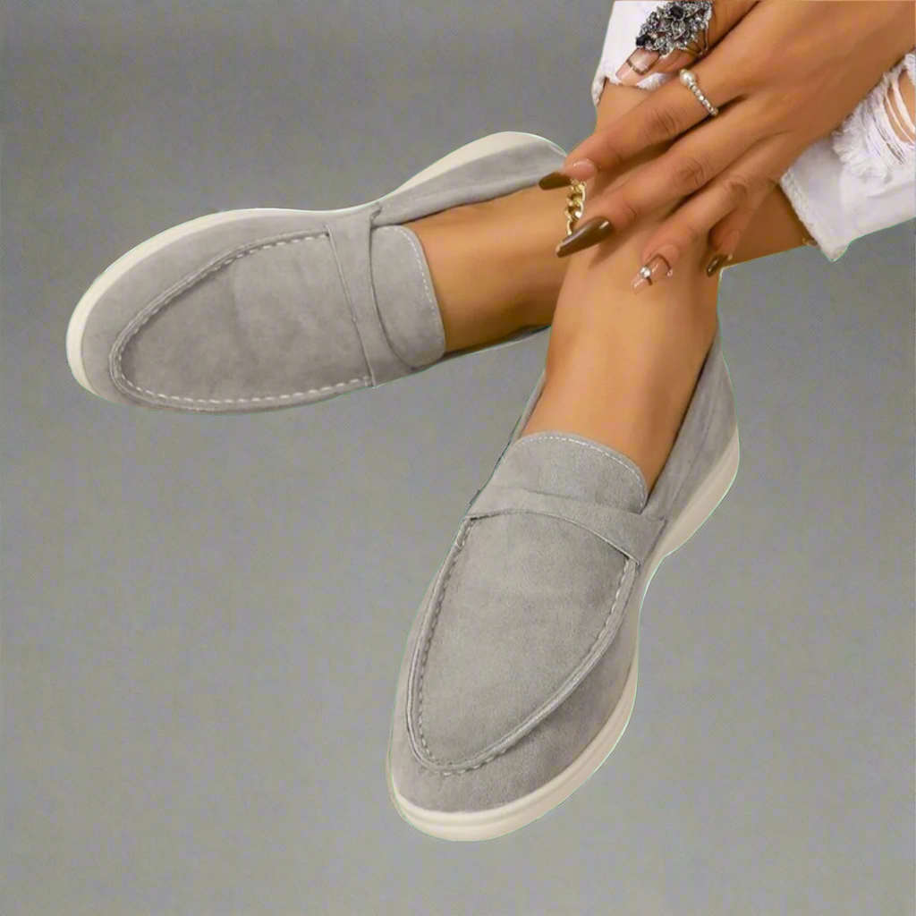 Ava - Comfortabele casual mocassins - Lichtgrijs