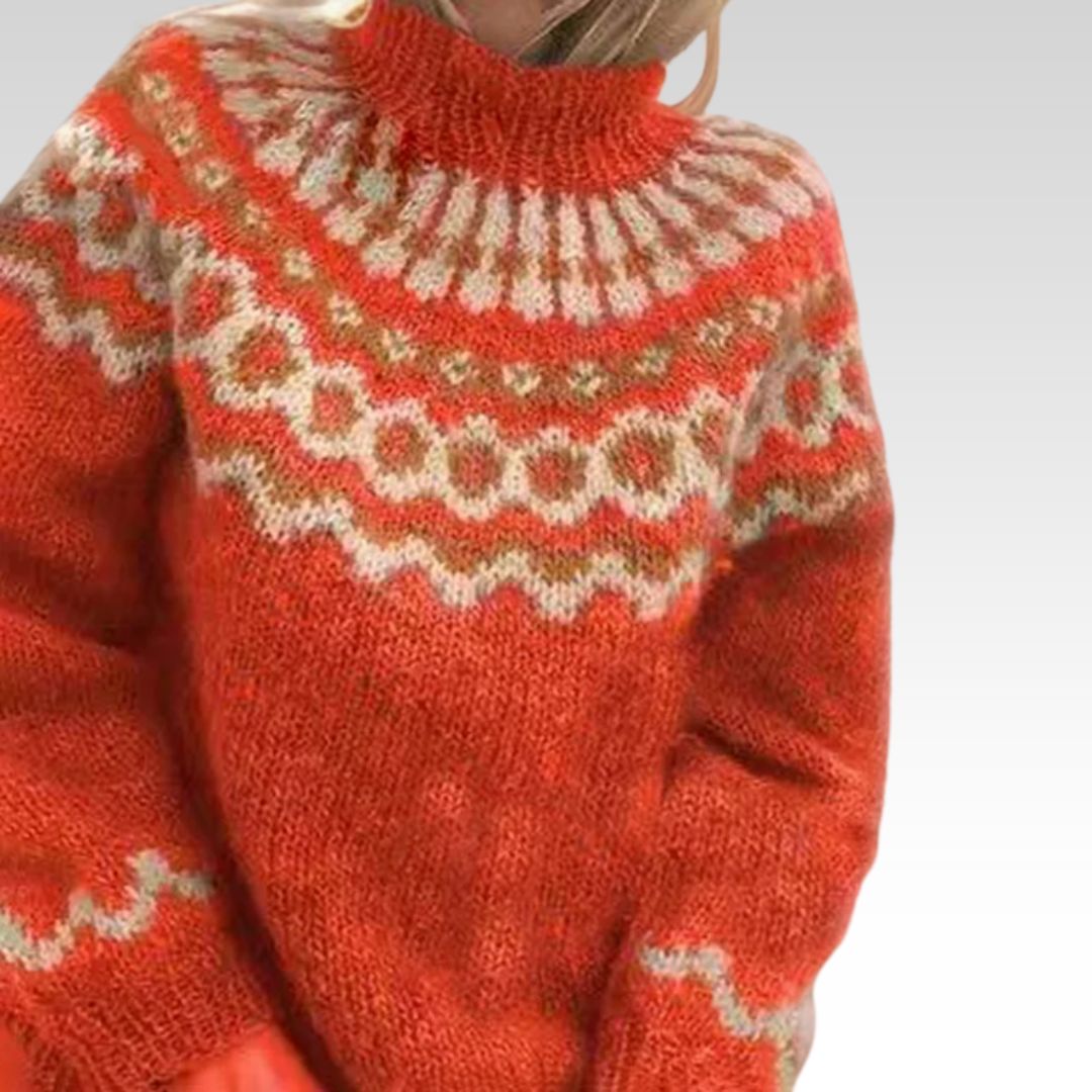 Carla - Vintage trui - Oranje