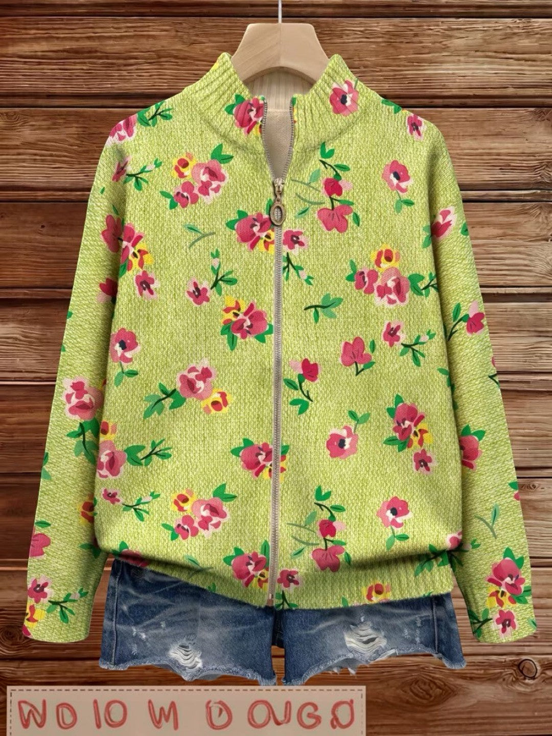Elke - Groen vest met bloemenpatroon - afbeelding 6