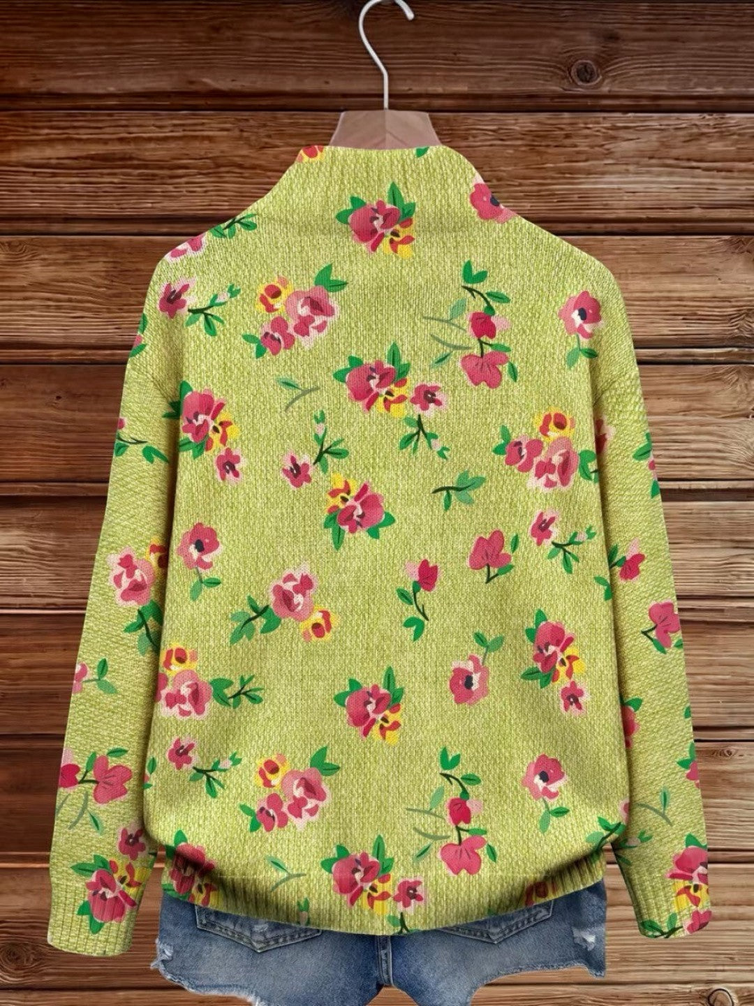 Elke - Groen vest met bloemenpatroon - afbeelding 8