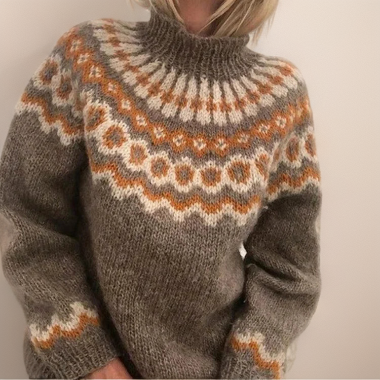 Carla - Vintage trui - Kaki