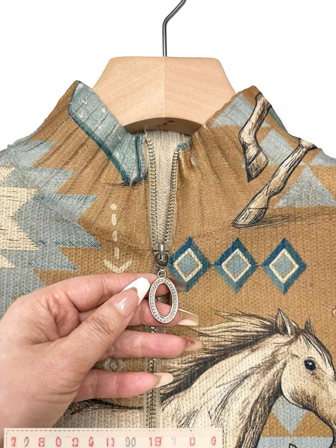 Brigitte - Gebreid vest met paarden- en cactusmotief - afbeelding 7