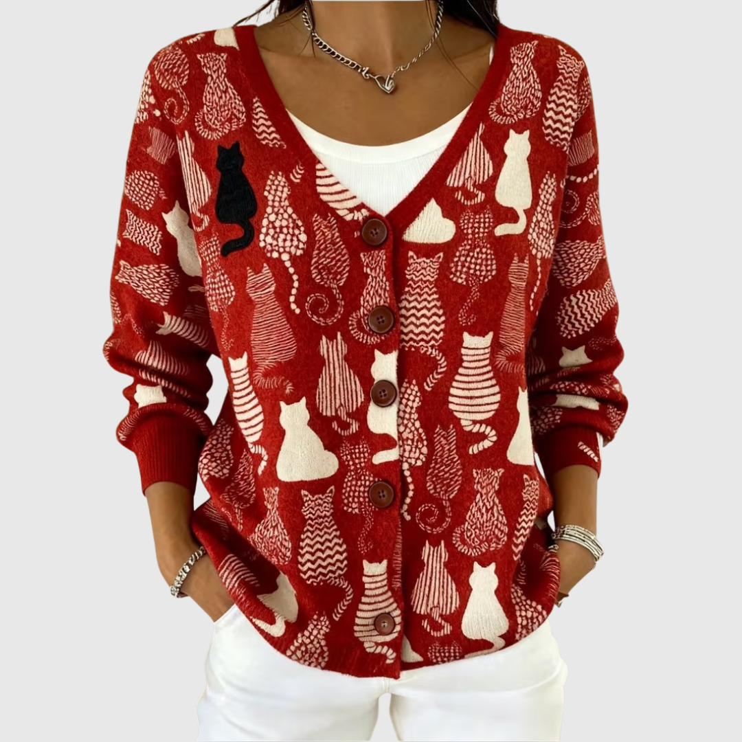 Viktoria - Comfortabele gebreide cardigan met knopen