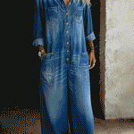 Jeanine - Casual denim tuinbroek - afbeelding 3