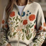 Andrea - Vest met veldbloemenpatroon