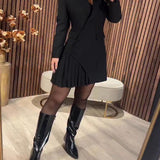 Lotte | Jurk met revers en blazerlook