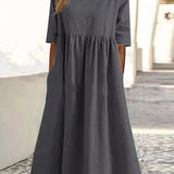 Doortje | Elegante damesjurk met ronde hals