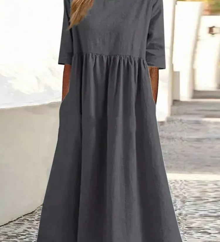 Doortje | Elegante damesjurk met ronde hals