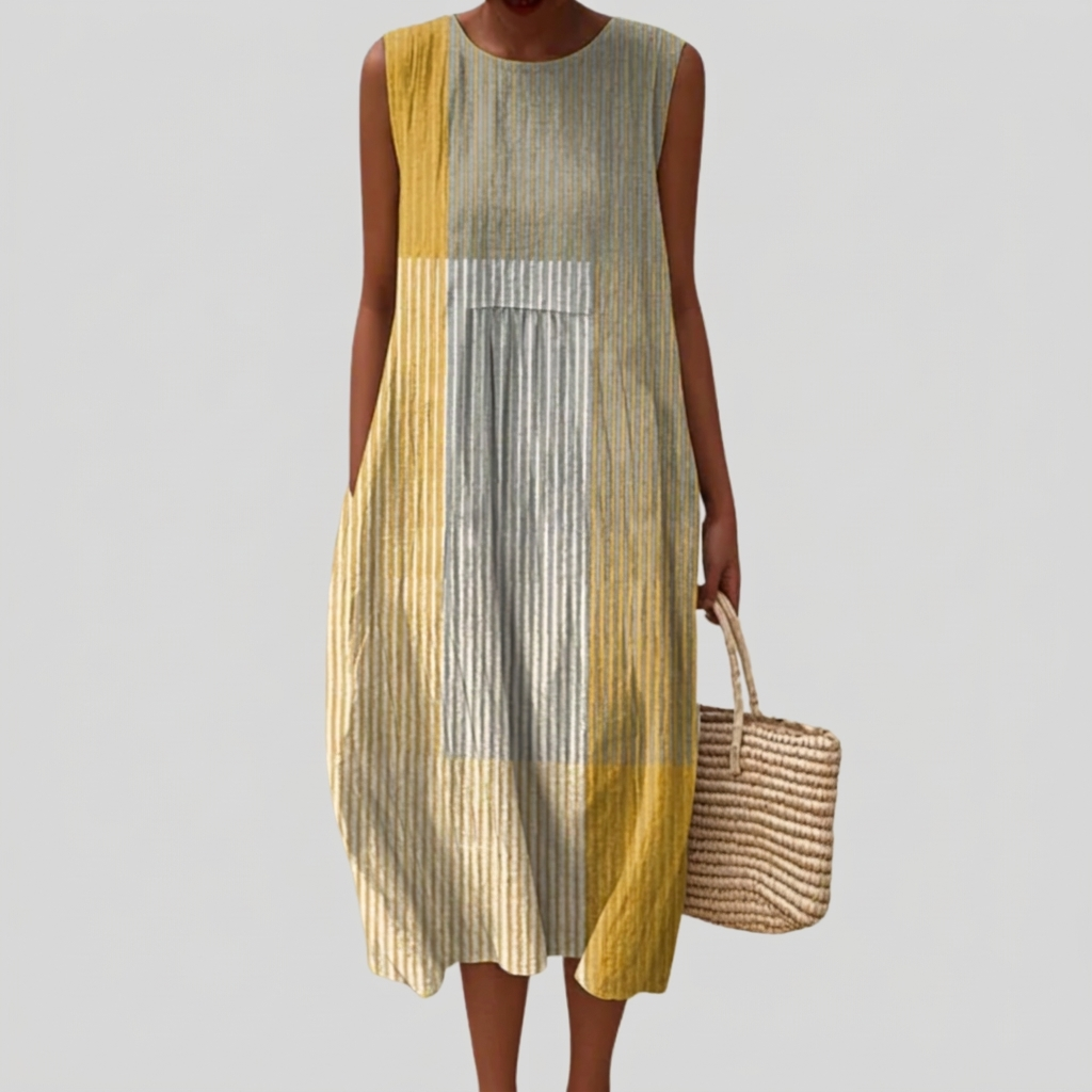 Aline - Mouwloze midi-jurk