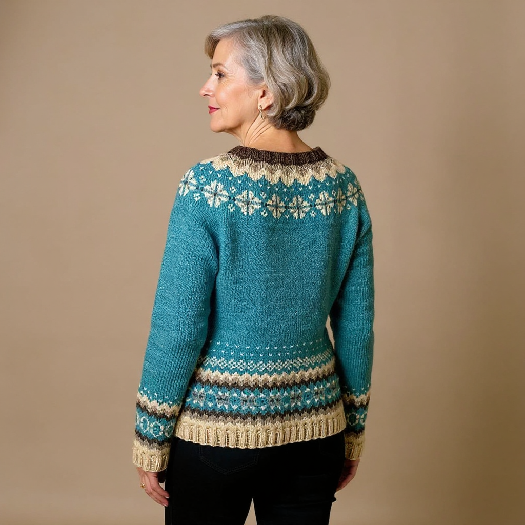 Cassandra - Vintage gebreid vest - achteraanzicht