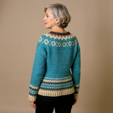 Cassandra - Vintage gebreid vest - achteraanzicht