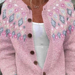 Angelika - Vest met Noors patroon - Witte vest