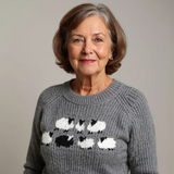 Amanda - Vintage trui - detail van het breiwerk
