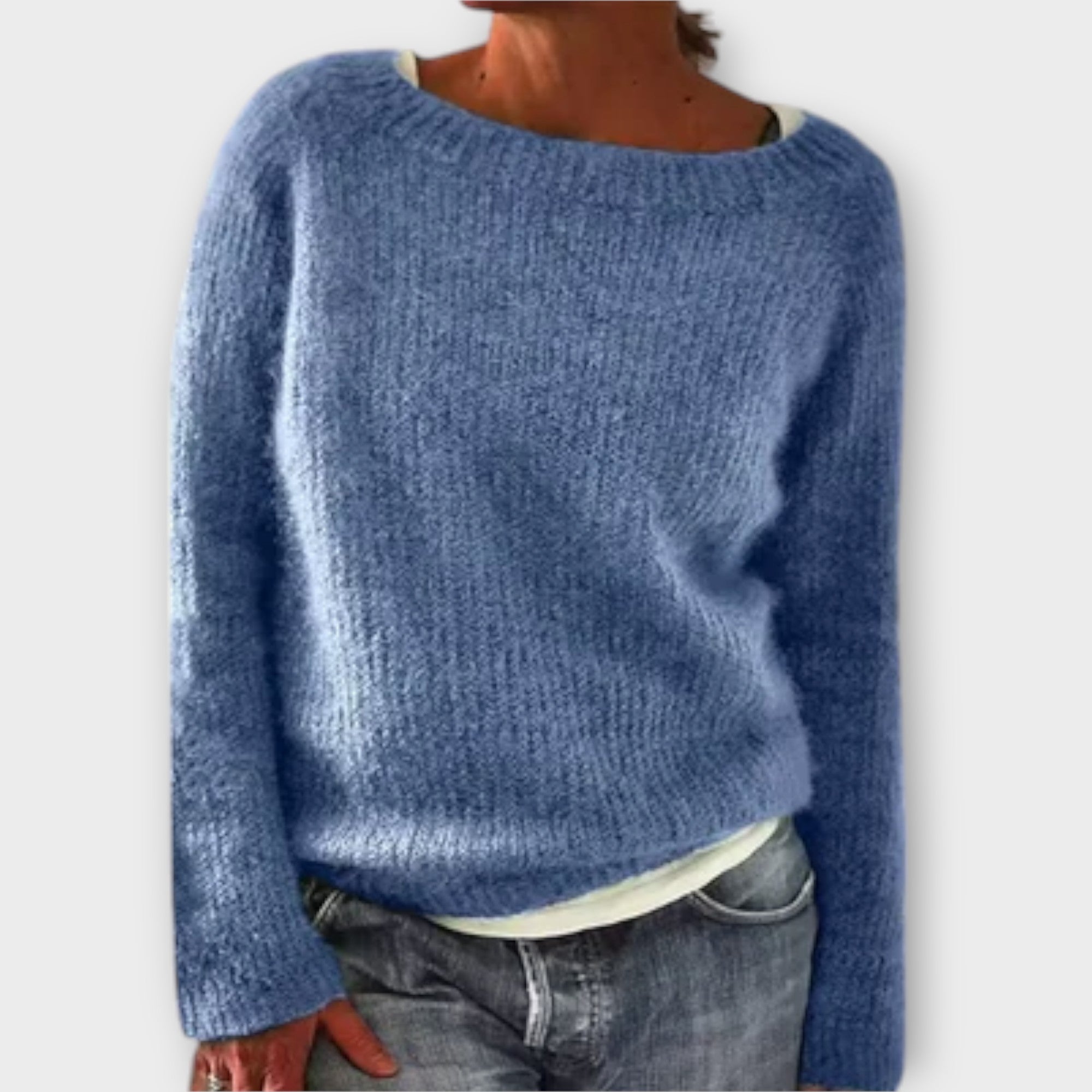 Fiona - Vintage trui - Lichtblauw