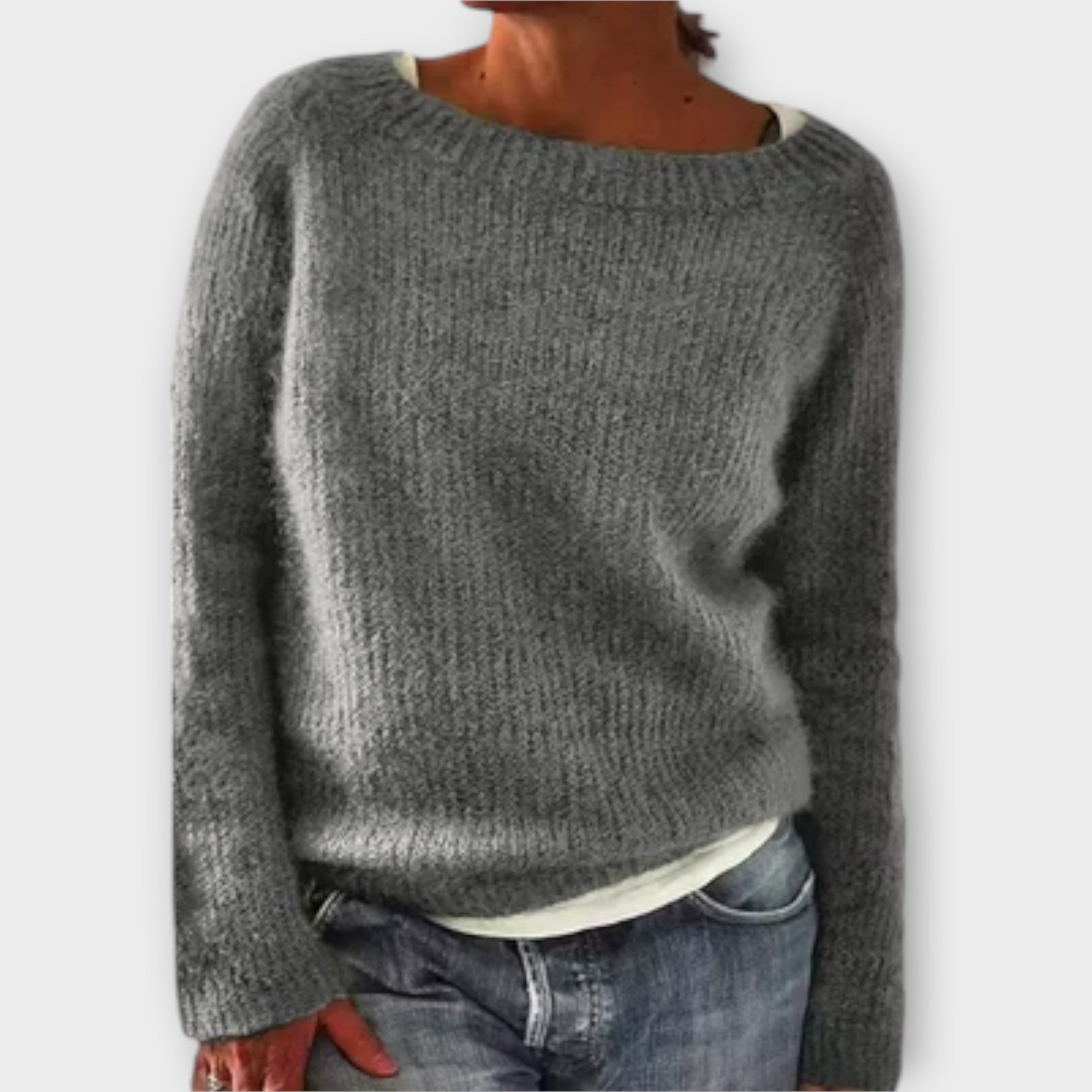 Fiona - Vintage trui - Grijs
