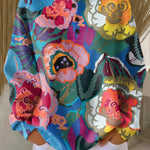 Anouk - Trui met grote bloemen - Meerkleurig