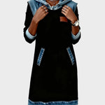 Jantien - Sweatjurk met capuchon in jeanslook - afbeelding 6