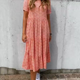 Sophie | Jurk met korte mouwen en bloemenprint
