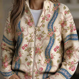 Sabine - Vest met rozenrankpatroon