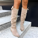 Stijlvolle Suède Knieboots