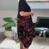 Renske | Patchworkjurk met ronde hals en bloemenprint