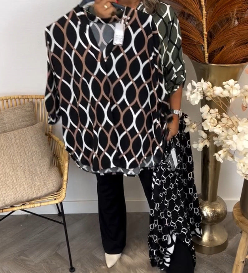 Casual blouse met lange mouwen en print