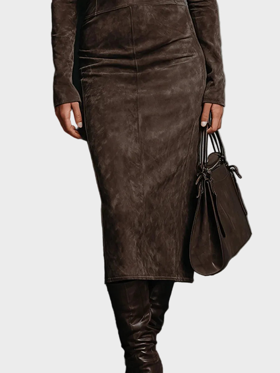 Marjan - Midi-jurk met lange mouwen - afbeelding 5