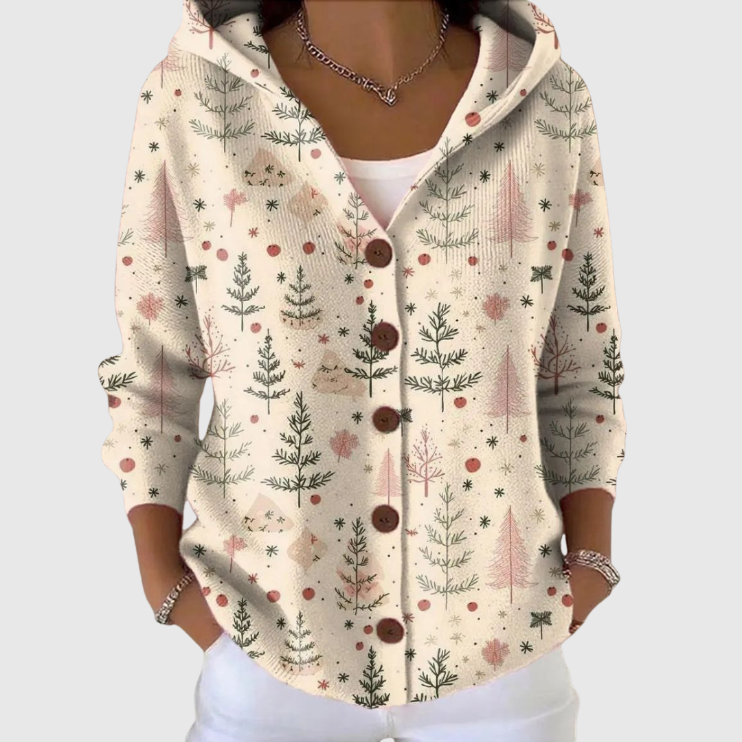 Luise - Comfortabele gebreide cardigan met capuchon