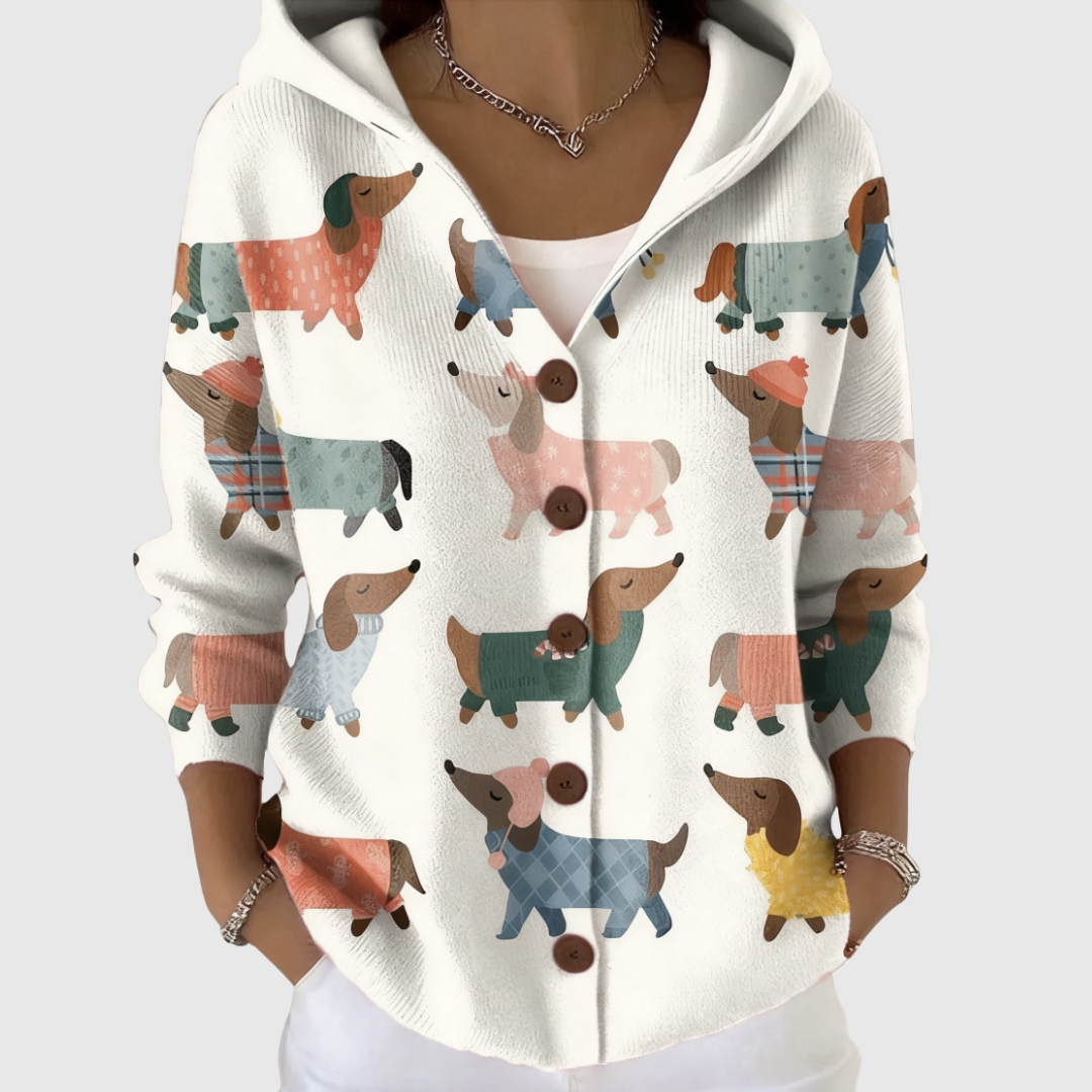 Lotte - Comfortabele gebreide cardigan met capuchon