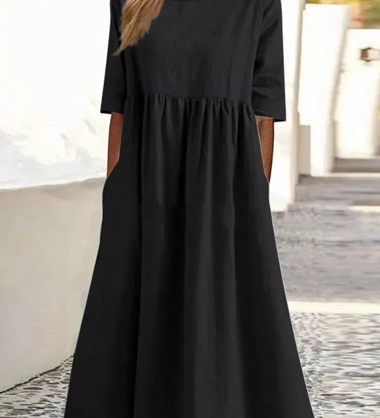 Doortje | Elegante damesjurk met ronde hals