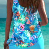 Trudy – Elegante tankini met een slanker effect en bijpassende short