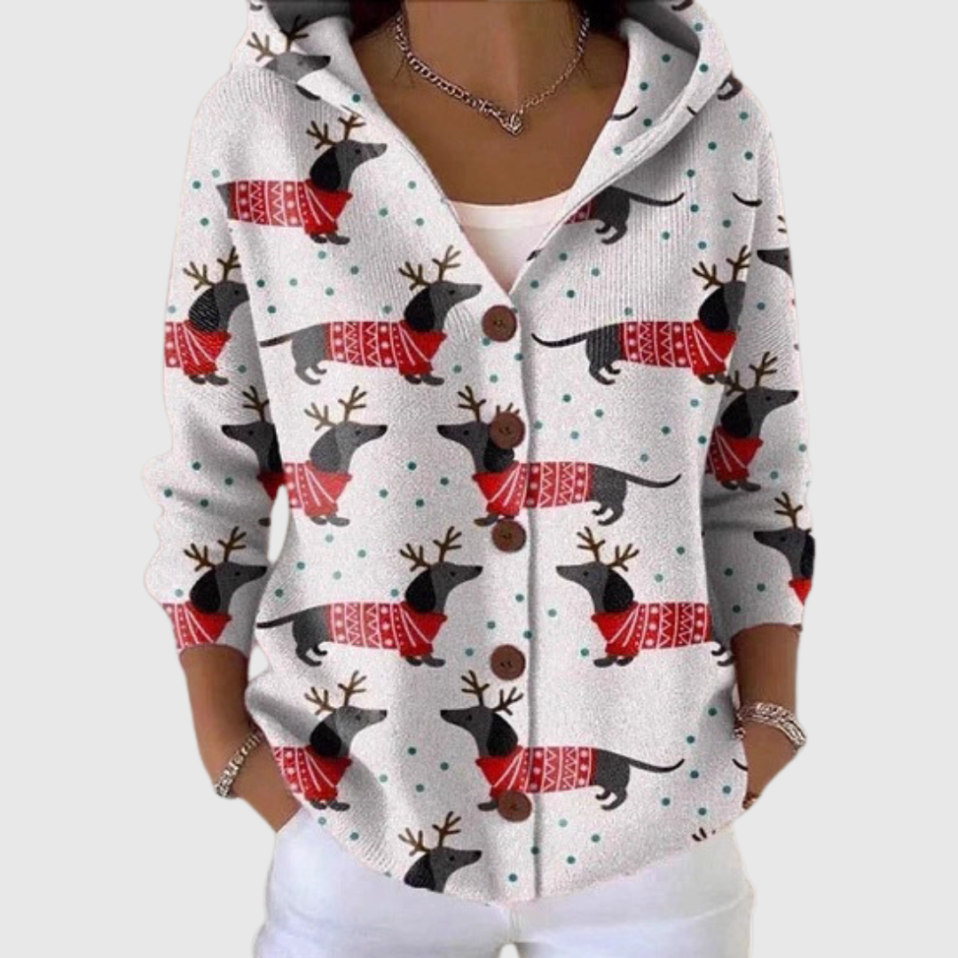 Katharina - Comfortabele gebreide cardigan met capuchon