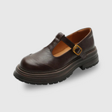 Luisa - Vintage schoenen met T-band - Bruin