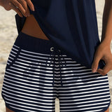 Gestreepte tankini met short