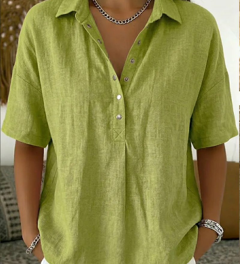 Blouse met kraag en knoopdetail