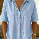 Blouse met kraag en knoopdetail