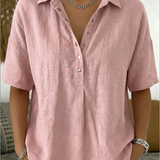Blouse met kraag en knoopdetail