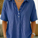 Blouse met kraag en knoopdetail