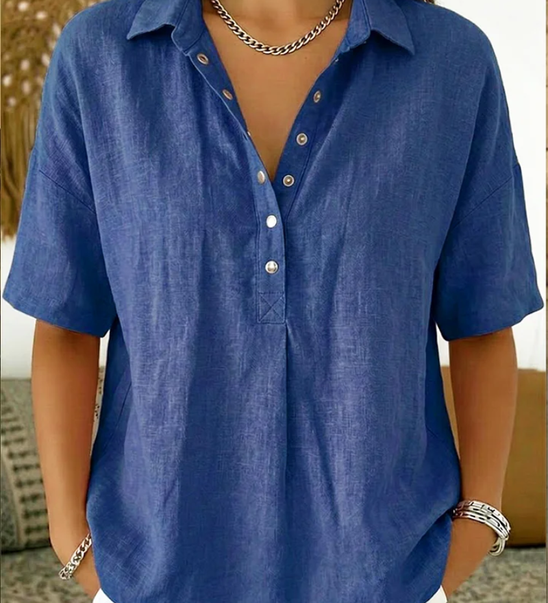 Blouse met kraag en knoopdetail