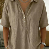 Blouse met kraag en knoopdetail
