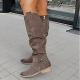 Stijlvolle Suède Knieboots