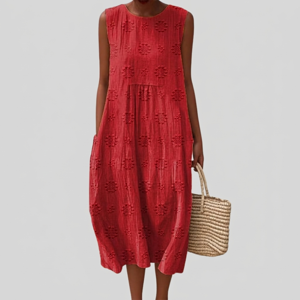 Martina - Mouwloze midi-jurk
