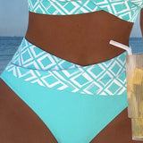 Tweedelige bikini met ruitprint