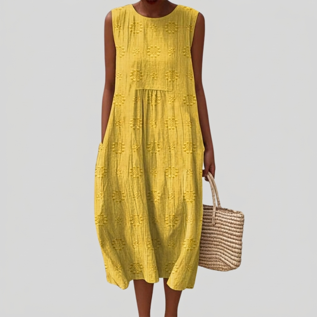 Clara - Mouwloze midi-jurk